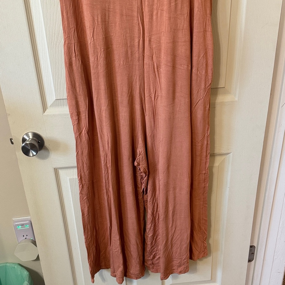 Three Bird Nest Terracotta Button-Down Jumpsuit - Picture 5 of 5